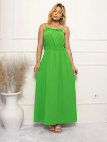 Vestido Longo com Bustier Franjado e Alça Elegante